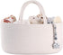 Baby Diaper Caddy Organizer - Cotton Rope Nursery Storage Bin for Changing Table, Portable Tote Bag for Newborn