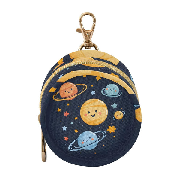 YETTASBIN Solar System Portable Pacifier Holder Case with Metal Hook Buckle & Zipper