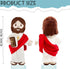 13" Jesus Plush Doll Jesus Plushie Stuffed Toy with Book Christian Stuff Religious for Kids Christening Easter (Red)