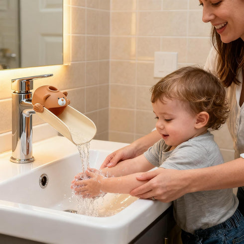 Skyroku Faucet Extender for Toddlers, Sink Extenders with Temperature Sensitive for Kids Hand Washing Sink Faucet