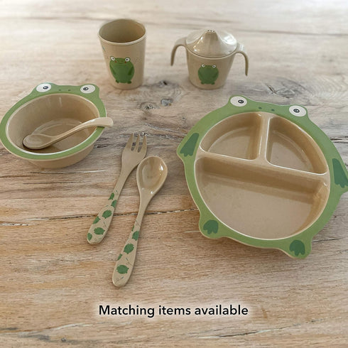 Nuby Rice Husk Spoon and Fork Set, 2-Piece Eco-Friendly Set, 100% Compostable and Biodegradable, 12+ Months