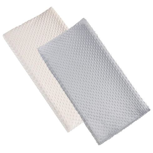 2 Pack Solid Changing Table Pad Cover Cradle Sheet, Fits 32"/34''x16 Contoured