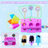 wagkew Set 2 3 4 5 6 7 Set Tracks Car Toys for Age Year Girls Toddler, Pink Princess Train Toys for Kids with Light