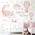 (SG-2203) DECOWALL Dream Big Little One Wall Decals Elephant Moon and Stars Nursery Wall Stickers, Peel and Stick