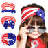 BinaryABC 4th of July Baby Headband, American Flag Headband, 3Pcs for Fourth of July Decorations
