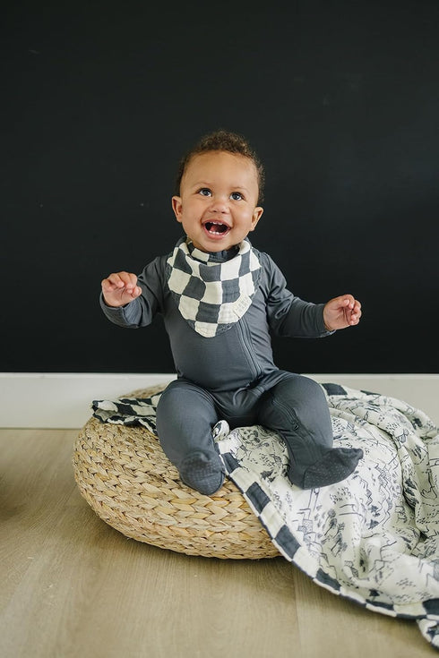 3 pack, Set Mebie Baby Muslin Cotton Bib, Baby Bib for Burp, Spit Up, Drool, Bandana Bibs for Baby Boy or Baby Girl