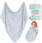 Swaddle Blankets for Newborns, Soft & Breathable Baby Blanket, Neutral Receiving Blankets for Boys & Girls - Mint