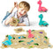 Kids Car Track Set Puzzle Racer with 2 Dino Cars, Toys for Boys Ages 2-6, Montessori Car Tracks for Toddlers
