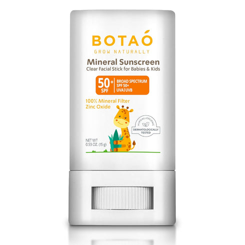 Baby Mineral Sunscreen Stick, 100% Zinc Oxide SPF 50+, Water Resistant for Sensitive Skin