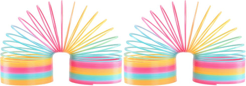 Slinky Extreme Rainbow, Large Plastic Fidget Toy, 9-inch Tall, 7-inch Wide, Retro