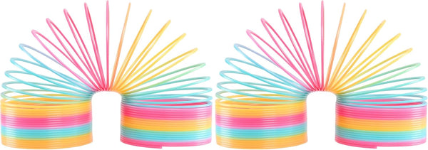 Slinky Extreme Rainbow, Large Plastic Fidget Toy, 9-inch Tall, 7-inch Wide, Retro