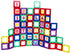 Playmags Magnetic Tile Building Set - 80-Pc. Kit with 40 Clear Color Magnet Tiles & 40 Letters