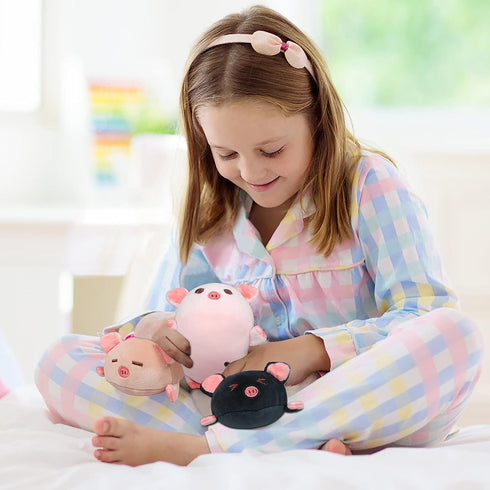 Mommy 19.6 3 Plush,4 Achwishap Pig Stuffed Animal with Pig Babies PCS Cute Pig Plushie Pillow,Kawaii Plush Toys Soft