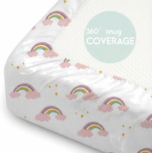 Set, 4 Pack 28 52 Unicorn Crib Sheet Fitted Crib Sheets Girl, Breathable Soft Microfiber Baby Crib Sheets, X in Crib