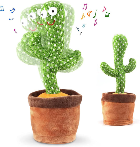 Say,Sing,Dance,Recording,LED(120 Starhig Dancing Cactus Talking Toy,Wriggle Singing Mimicking Cactus,Repeat What You