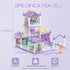 randhar 9 2 3+ Lilac Purple Doll House for Girls, Dream Dollhouse Rooms with Dolls, Animals, Lights, Furniture