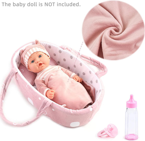 Enjoyin 8 Set 9'' 12'' Pcs Baby Doll Accessories Includes Feeding Bottle, Pacifier, Blanket, Pillow, Tablewares