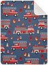 Ollabaky Red Fire Trucks Baby Blanket for Boys Girls Cotton Throw Blanket Swaddle