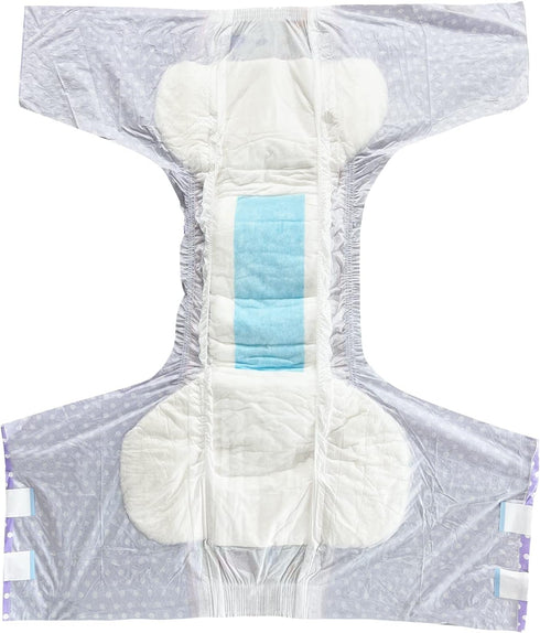 7 Adult Printed Diapers,X-Large-Fox and Bear, Pieces for Men and Women - Leak Protection Heavy Absorbency Protection
