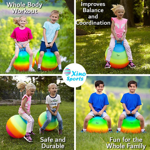 Hopping Ball for Kids, Amazing Space Hopper Ball with Handle, 18 Inch Diameter for Outdoor Fun