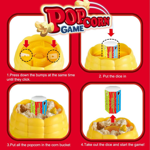 Kids Board Games for Family Night - Who Gets Most Popcorn Board Game for Adults and Kids 8-12, 2-4 Players, Christmas