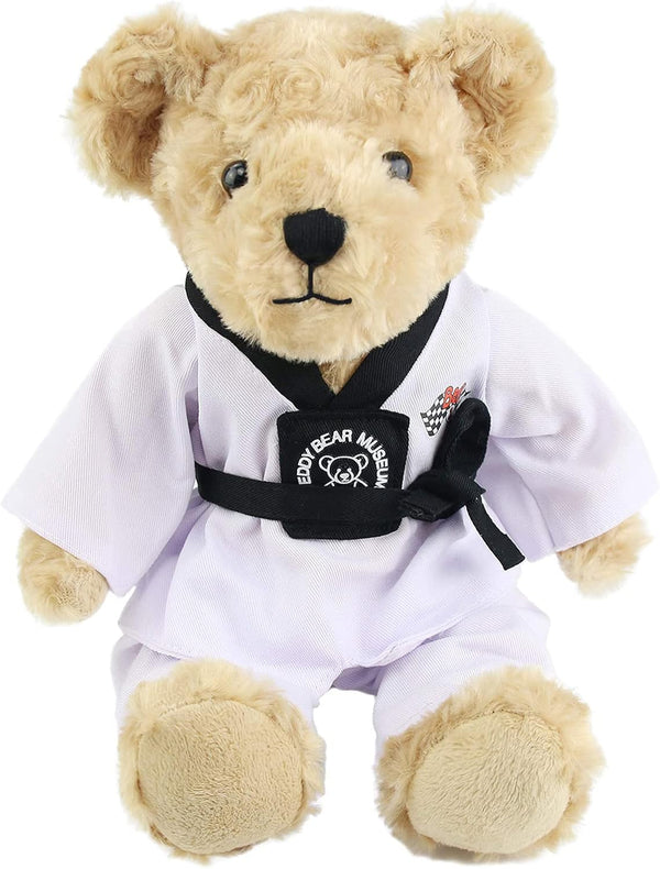 Houwsbaby Taekwondo Teddy Bear Stuffed Animal, Adorable Karate Bear Plush Toy for Kids, 8''