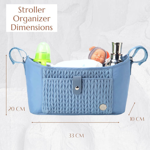 Universal Baby Stroller Organizer, Diaper Caddy with Adjustable Straps for Nearly Any Stroller