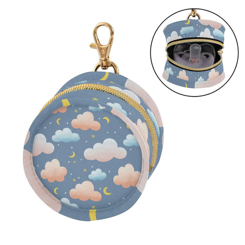 Cloud Round Pacifier Storage Case with Zipper, Portable Pacifier Case for Travel, Diaper Bag & Purse, Pacifier