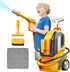 deAO Kids Clean Car Wash Toy,Car Washer with Scraper Sponge Towel,Rag,Toddler Pretend Play Tools Role Playing Toy