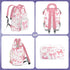 Perarts Backpack Pink Bow Personalized Diaper Bag for Baby Boy with Name, Custom Nappy Nursing Bag for Moms Dads