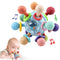Baby Sensory Teething Toys - Montessori Teethers for Infant Boys Girls 0-18 Months, Rattle Chew Toys for Learning