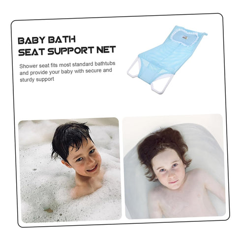 VANZACK Bath Support Rack Newborn Bathing Tub Accessory Non-Slip Mesh Pad for Safe and Comfortable Bath Stylish Blue