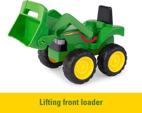 John Deere Vehicle Set - Dump Truck and Tractor Toy with Loader, Kids Outdoor Construction Toys, 6 Inches, 2 Count