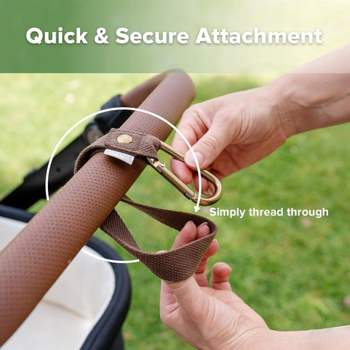 Backpacks, 2 Pack haakaa Baby Stroller Hooks for BagsUniversal Stroller Straps and Hooks, Non-Slip with One-Hand
