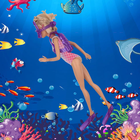 42Pcs Doll Clothes and Swimming Accessories for 12 inch Boy and Girl Dolls, Includes Bikini Swim Suit, Swim Trunks,