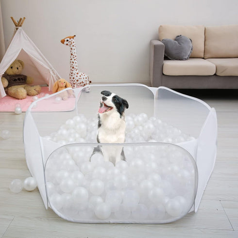 Kids Ball Pit Large Pop Up Play Tent for Toddlers, Indoor Outdoor Baby Playpen with Carry Tote, Balls Not Included