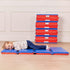 ECR4Kids 4-Section, 2in, Premium Folding Rest Mat, Sleeping Pad, Blue/Red