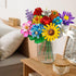 Flower Bouquet Building Set, 1009PCS DIY Plant Decoration, 12 Artificial Flowers for Ages 6+, Gift Idea