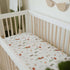 100% Farmyard-Themed Soft Muslin Crib Sheet for Babies | Cotton Fitted Sheet