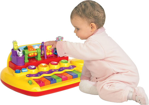8-Key 5 12+ Kiddieland Playful Pals Piano for Toddlers, Colorful Musical Toy with Instrument Sounds, Moving Animal