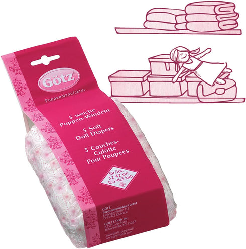 Gotz Happy Flower Doll Sized Diapers for 13" Baby Dolls
