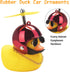 Wonuu Rubber Duck Car Ornaments, Yellow Duck Dashboard Decorations with Cool Glasses and Propeller Helmet