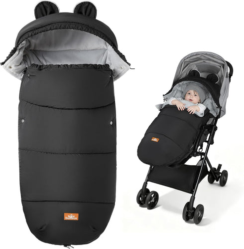 Bemece Warm Bunting Bag, Universal Winter Stroller Cover with Zip, Windproof Stroller