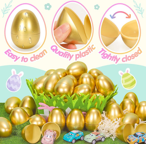 24 SevenQ Toy Cars Easter Basket Stuffers Pcs, Prefilled Easter Egg Fillers Race Car Party Favors for Kids Birthday