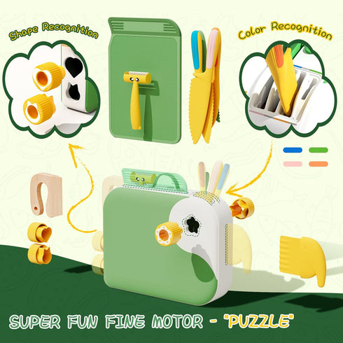 Set Set Set Montessori Kitchen Tools for Toddlers,Kids Knife for Real Cooking,Toddlers Knife with Storage Box Kids Safe