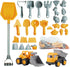 IOKUKI Long Shovel Sand Beach Toys with Big Excavator Toy, Dump Truck