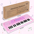 M SANMERSEN Kids Piano Keyboard - 37 Keys Electronic Piano Toys for Beginners, Gift for 3-6 Year Olds