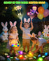 24 Pack CPSYUB Easter Egg Fillers for Kids, Glow in the Dark LED Finger Lights Easter Toys with Football Pattern