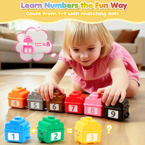 1 2 3 Set 10 Counting URMYWO Learning Toys for Years Old Boy Girl, Toddler Montessori Toys, Train with Finger Puppets