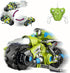 UNIQUE KIDS Remote Control Motorcycles - High-Speed Racing Motorbike with LED Lights, 360° Spinning Action, Green